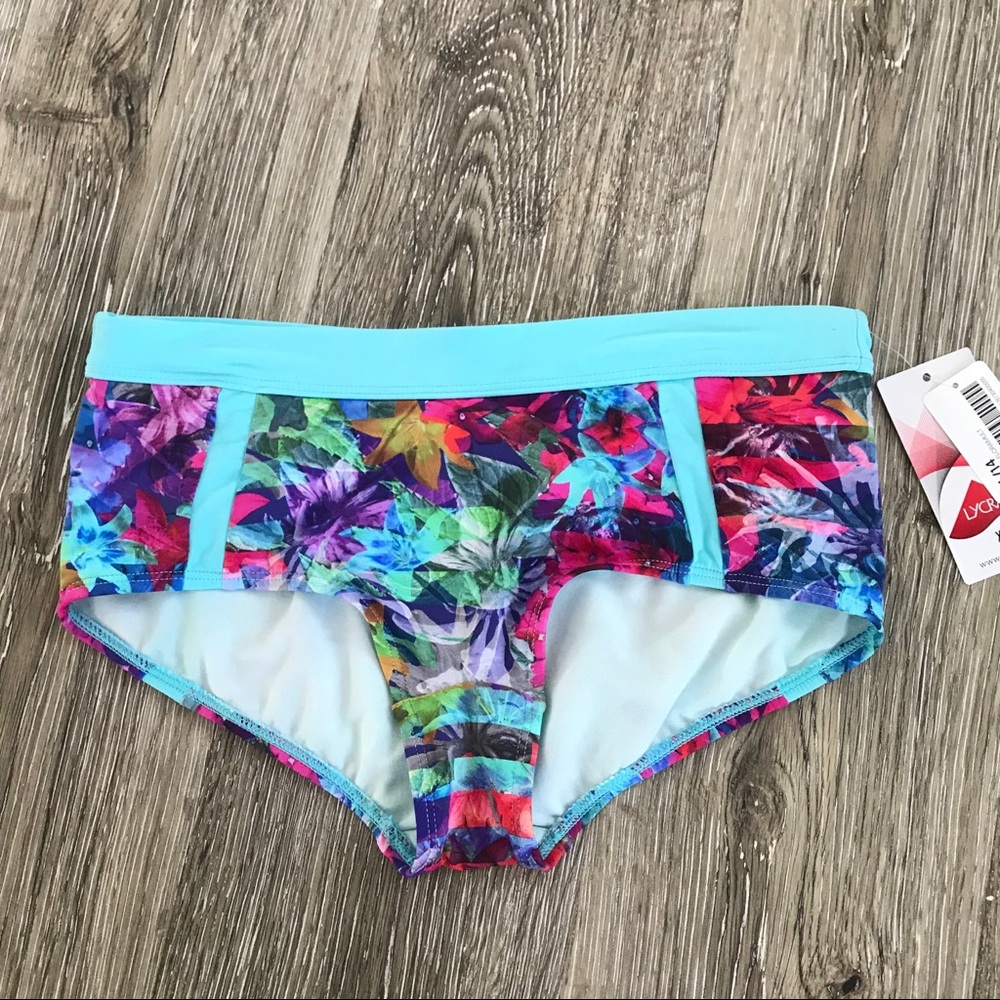 NEW Athleta Girl Tropical Floral bikini Bottoms XL